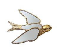 Genérico Espejo Artístico De Pared para Pájaros, Escultura De Pared Vintage, Espejos D' Pájaros Dorados, Diseño Kare, D' Espejo DEE para Paredes, Espejos, Decoración DEE Paredes Paara Sala