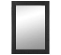Genérico Espejo de baño Madera de ingeniería y latón Negro 50x70x2,5 cm,Mobiliario,Conjuntos de Muebles,Muebles de baño-4017679