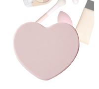 Genérico espejo de bolsillo compacto - herramienta de tocado en forma de corazón - compacto ligero para mujeres adolescentes cuarto de baño, bolso tocador salón peluquería ducha