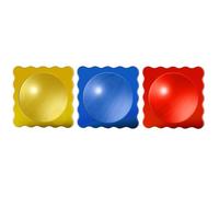 Genérico Espejo de Burbujas: Paredes sensoriales Divertidas para iluminar Salas de Juegos, Juego de acrílico de 3 Piezas, Azulejos Rojos, Verdes y Amarillos de 25 x 25 cm, 24 Puntos Adhesivos
