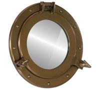 Genérico Espejo de Ojo de Buey de Pared Aluminio y Vidrio Ø30 cm,Decoración,Espejos-357852