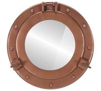 Genérico Espejo de Ojo de Buey de Pared Aluminio y Vidrio Ø30 cm,Decoración,Espejos-357856