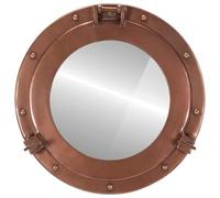 Genérico Espejo de Ojo de Buey de Pared Aluminio y Vidrio Ø38 cm,Decoración,Espejos-357857