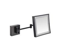 Genérico Espejo de Pared con Aumento de 3X, Espejo de Maquillaje para baño, hogar y Hotel, Ideal para niñas. Black, Plug In