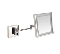 Genérico Espejo de Pared con Aumento de 3X, Espejo de Maquillaje para baño, hogar y Hotel, Ideal para niñas. Nickel, Plug In