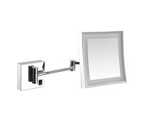 Genérico Espejo de Pared con Aumento de 3X, Espejo de Maquillaje para baño, hogar y Hotel, Ideal para niñas.Silver, Plug In