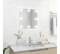Genérico Espejo de Pared con Luces LED Cuadrado de Vidrio,Casa y jardín,Decoración,Espejos-3078636