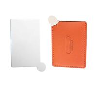 Genérico Espejo De Viaje Compacto | Espejo De Bolso Compacto con Cubierta De Piel Sintética - Acero Inoxidable Antiarrayazos Portátil para Mujer Adolescente Escuela Oficina Viajes Baile Residencia