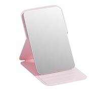 Genérico Espejo de Viaje Plegable: Espejo Maquillaje sin Marco Alta definición, tocador portátil, Cubierta Cuero PU, Compacto Plegable | Mini retoque