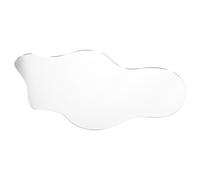 Genérico Espejo Decorativo Asimétrico para Pueblo Navideño, Accesorio de Paisaje de Lago en Miniatura de Acrílico Transparente, 30x17 Cm, Decoración de Estanque de Patinaje para Fiestas