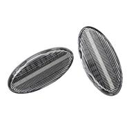 Genérico Espejo Retrovisor Coche Luz Señal Giro Lámpara 2 Luces LED Intermitentes Laterales Para Mazda, 3, 5, 6, GG, GY, MPS, BT-50, MPV II, Dinámicas Transparentes Ahumadas(Crystal)