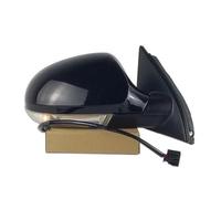 Genérico Espejo Retrovisor Completo para VW para Magotan para Passat B6 2007-2011 Auto Power Fold Señal Giro 7 10 14 Cables Conjunto Espejo Lateral Negro Retrovisor Lateral Eléctrico(14 Wires Right)
