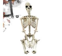 Genérico Esqueleto De Gran Naturaleza - Decoración De Esqueleto Humano Compatible | Prop Temible Resistente A La Intemperidad | Halloween Skeletonn para Patio De Correr De Porche