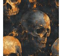 Genérico Esqueleto Papel Pintado Autoadhesivo Retro Terror 44x500 cm Papel de Pared Removible Impermeable Estilo Vinilo PVC Pegatina es Estante del cajón de la cubierta del rodillo