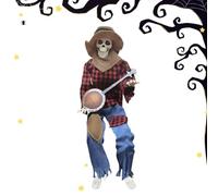 Genérico Esqueletos Duelistas con Banjo Accesorios Animados con Música