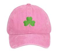 Genérico Esquí Hombre Tété De Muerte St. Pa Trick's Day Hat Green Baseball Cap Sha Mrock Embroidered for Man Women Fun Beach, rosa, Talla única