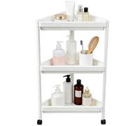 Genérico Esquinero,Organizador móvil de 3 Niveles Que Ahorra Espacio,Unidad de Estante Triangular Vertical - para Dormitorio, Estudio, baño, Comedor, Cocina, macetas y artículos para Aseo
