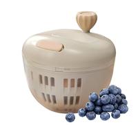 Genérico Essoreuse à Salade Manuelle 800ml - Petit Sécheur de Légumes et Fruits Compact - Panier Passoire Avec Base Antidérapante - Idéal Camping et Petite Cuisine - Sans BPA