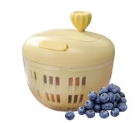 Genérico Essoreuse à Salade Manuelle 800ml - Petit Sécheur de Légumes et Fruits Compact - Panier Passoire Avec Base Antidérapante - Idéal Camping et Petite Cuisine - Sans BPA