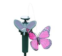 Genérico Estaca De Jardín con Mariposa Solar - Decoración para Clavar En Tierra - Mariposa Solar Realista de Ahorro de Energía para Porche Jardín Balcón Paseo Terraza Patio