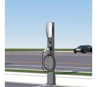 Genérico Estación de Carga para vehículos eléctricos Tesla, Soporte de Caja de Carga Independiente, Pedestal de Carga para Exteriores, Conector de Columna para Garaje