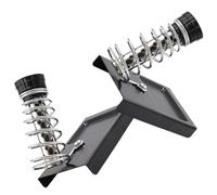 Genérico Estación de Soldadura Soporte de Resorte Doble Tubo, Base Resistente Fija, 2 Piezas para Soldadores y Trabajo en Taller