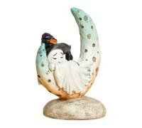 Genérico Estado Fantasma Halloween | Figura Resina Bruja Sombrero Puntiagudo Decoración Halloween | Escultura Enigma para Interior Exterior Patio Fiesta Salón Balcón Dormitorio Cocina