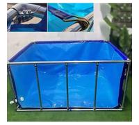 Genérico Estanque Grande para Peces con Ventana Transparente, Lona de PVC Resistente y Estructura de Acero, 200x100x61cm, Carpas koi y Vida acuática, Fuente de Agua elevada para jardín.