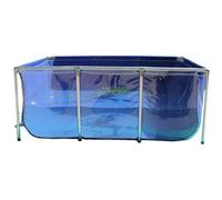 Genérico Estanque para Peces de Lona de PVC de 3 mm de Grosor con Estructura de Acero, Piscina Exterior Transparente para Acuario, jardín, Cultivo de Carpas koi e hidroponía, 300x150x60cm, fácil Mont