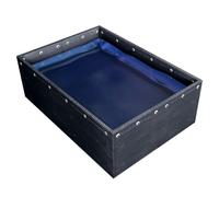 Genérico Estanque Plegable de PVC para Peces - Tanque de Almacenamiento de Agua Exterior de 5 x 1 Metro, Piscina elevada para acuicultura, jardinería y acuarios, Fuente de Agua Duradera y portátil.