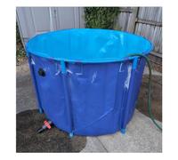 Genérico Estanque Plegable Grande para Carpas koi - Acuario Redondo de 680 litros, Lona Resistente e Impermeable con Soporte, Ideal como Fuente de Agua elevada para Peces de Colores y decoración de j