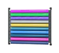 Genérico Estante Almacenamiento Rollos Tela For Montaje En Pared,Soporte Exhibición Vinilo Acero,con Barra Ajustable For Colgar,Puede Colgar 8 O 10 Rollos(Can Hang 10 Rolls)