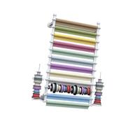 Genérico Estante Almacenamiento Rollos Tela, Soporte Rollo Comercial Textil Grande montado en Pared, for organización carretes Textiles Papel Tapiz película Ventana(White,80x20x120cm)