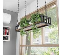 Genérico Estante Colgante de Pared Estantería iluminada de Metal montada en la Pared Estantes flotantes de Pared de Varias Capas, Estantes flotantes para exhibir Decoraciones Soporte para macetas de