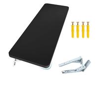 Genérico Estante Colgante de Pared Estantería metálica iluminada de Pared Estantes flotantes Multicapa de Pared, Mesa Flotante de Madera Negra Estante de Cocina Plegable de Pared Banco de Trabajo par