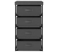 Genérico Estante de Almacenamiento 4 cestas de Tela Acero Gris,Armarios y Almacenamiento,Taquillas y armarios de almacenamiento-322623