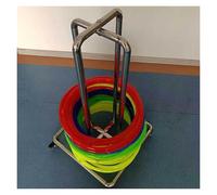 Genérico Estante De Almacenamiento Aros Acero Inoxidable, Soporte For Equipos PE con Ruedas For Garaje, Organizador Liviano For Gimnasia, Capacidad For 30-50 Aros