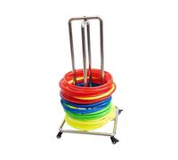 Genérico Estante De Almacenamiento For Círculos Fitness Acero Inoxidable, Soporte Organizador Deportivo For 45-55 Cm, Carro Resistente, Capacidad 150 Kg For Garaje Gimnasio En Casa