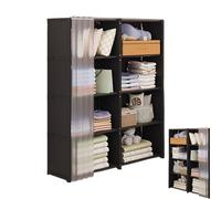 Genérico Estante De Armario - Armario Portátil con Funda De Tela No Tejida | Organizador Multifuncional Ropa para Camisas, Abrigos, Habitaciones Pequeñas, Dormitorio Y Armarios