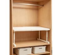 Genérico Estante de Armario Extensible, Estante de Almacenamiento de Ropa Ajustable, Organizador de mostrador apilable for despensa de baño(L40-65cm/w35cm/h35-50cm)