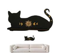 Genérico Estante de de Madera,Estante Decorativo de | de Almacenamiento y exhibición para es, de Almacenamiento con diseño de Gato gótico para Dormitorio, Comedor, habitación Resistente, Sala de