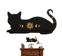 Genérico Estante de de Madera,Estante Decorativo de | de Madera de Pared para exhibición de - de Almacenamiento con diseño de Gato gótico para Dormitorio, Comedor, habitación Resistente, Sala d