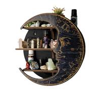 Genérico Estante De - Estante Colgante De Luna, Exhibición Que Ahorra Espacio para Estudio Y Sala De Estar, Estnte Flotante De Madera para Baño, Dormitorio | Decoración del Hogar Organización De