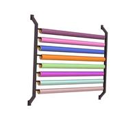 Genérico Estante De Exhibición Telas Textiles Metal, con Barra Ajustable For Colgar, Soporte Pared For Organizar Papel Tapiz(130cm for 6 Floors)