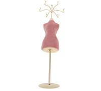 Genérico Estante De La Joyería Soporte De Cuello De Cisne Bastidores Accesorios Para Lamparas De Techo Montaje En Pared Titulares Decoración Transparente Expositor De Joyas Oro Resina Rosa