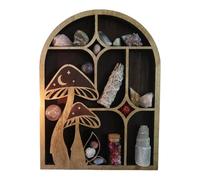 Genérico Estante de Pared de de - Estante de Almacenamiento de Madera Boho, Colgante estética | Decoración de Brujas para Sala de Estar, Soporte de exhibición, estantes espirituales