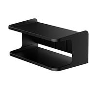 Generico Estante de pared sobre la mesita de noche - Diseño flotante de 2 niveles, organizador, portaobjetos de pared, para cocina, baño y dormitorio | Estante flotante de 2 niveles para