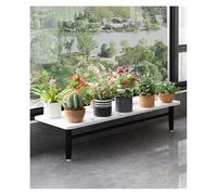 Genérico Estante Extensor para Alféizar de Ventana, Soporte Ajustable para Plantas con Tablero de Melamina y Patas de Acero, Sin Taladrar, para Gatos, Baño, Salón, Balcón(Black,60x30cm/H10~15cm)