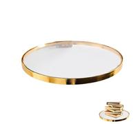 Generico Estante Flotante de - Gold Round Display Ledge, Mounted Decorative Shelf, Stylish Contemporary Accent | Reusable Decor for Bathroom Kitchen Living Room Office