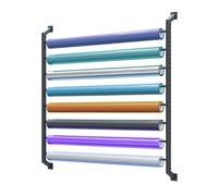 Genérico Estante For Rollos De Tela, Expositor De Rollos De Tela De 6/7/8 Niveles, Soporte For Envoltorios De Vinilo Montado En La Pared, Ahorra Espacio(130x174cm,8 Tiers)